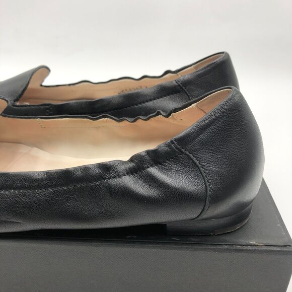 AGL Vero Cuoio Ballet Flats Women's size 7.5 Black White Leather Cap Toe - Picture 9 of 16